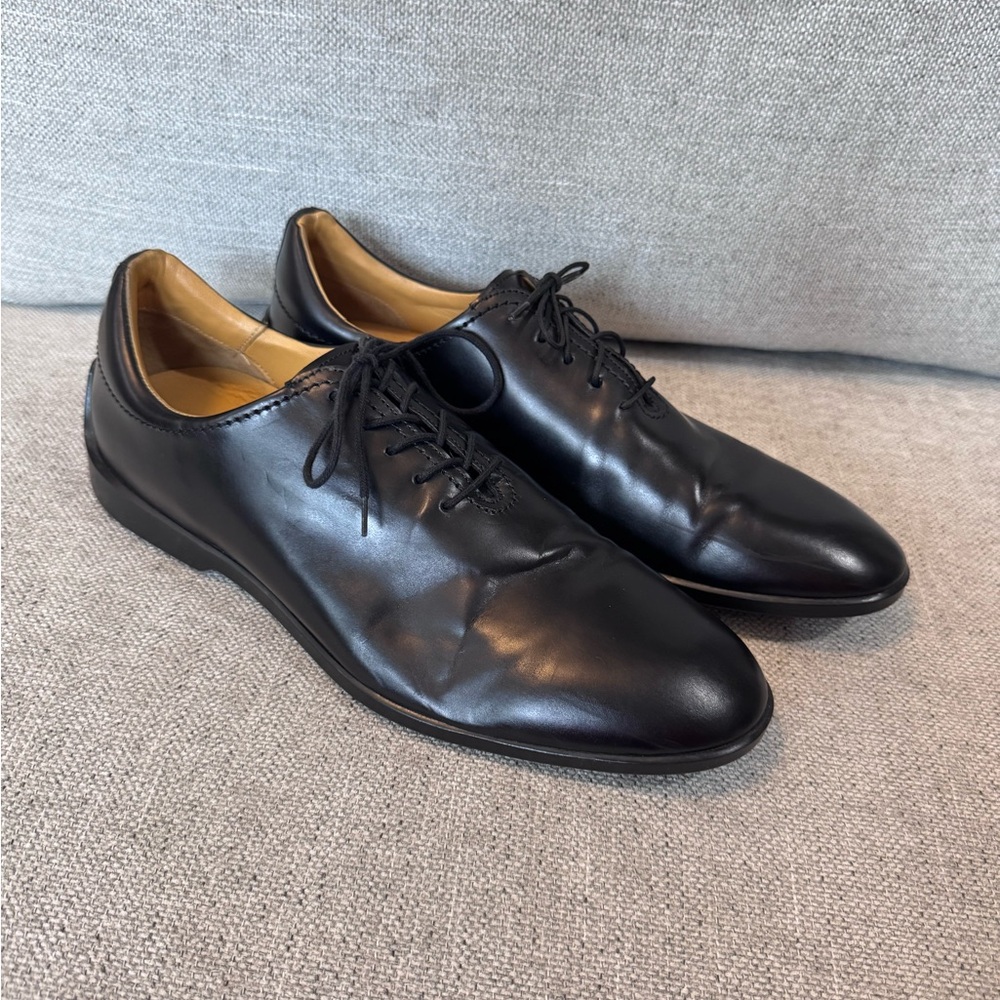 Mezlan Black Leather Oxford Shoes Timeless Formal Style Made in Spain size 10 - Picture 4 of 12